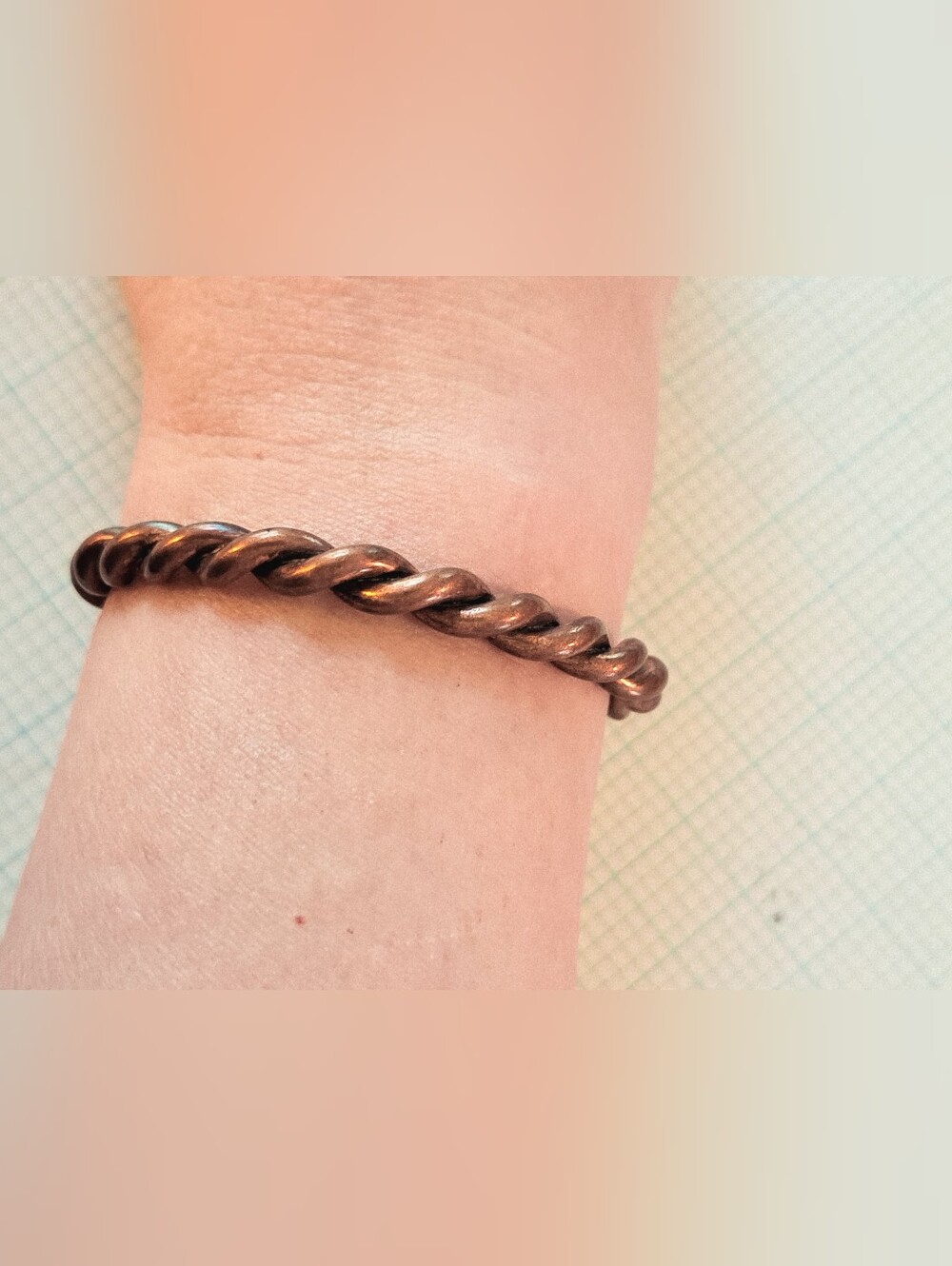 Twisted Rope Copper Cuff Bracelet - Women Jewelry